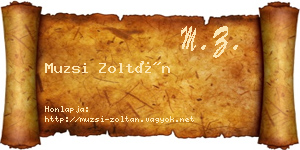 Muzsi Zoltán névjegykártya