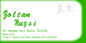 zoltan muzsi business card